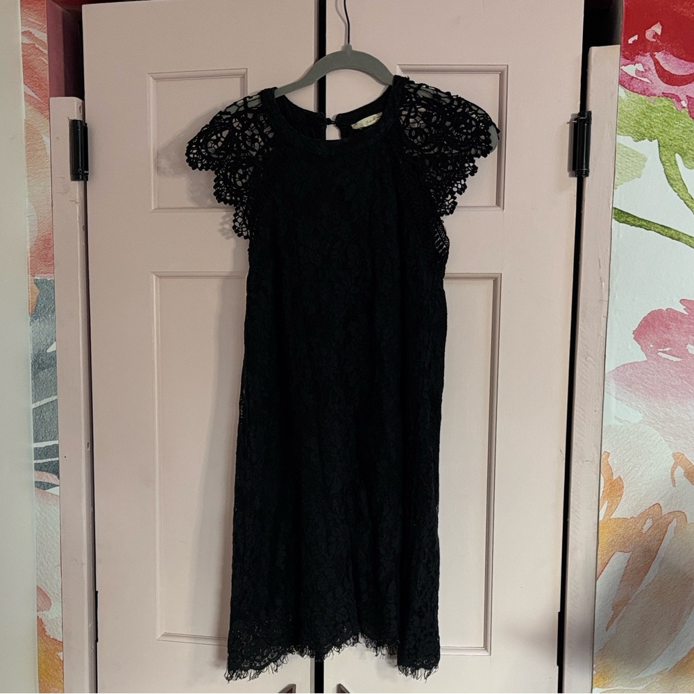 Altar'd State Black Lace Mini Dress